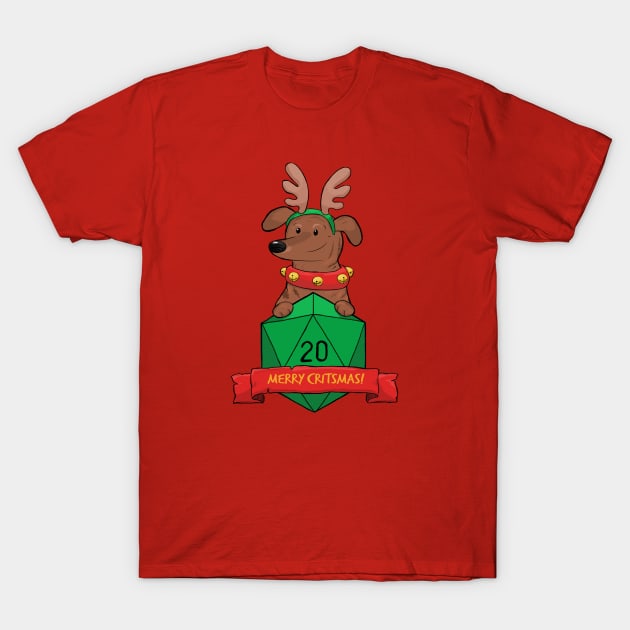 Merry Critsmas Zoey T-Shirt by DnDoggos